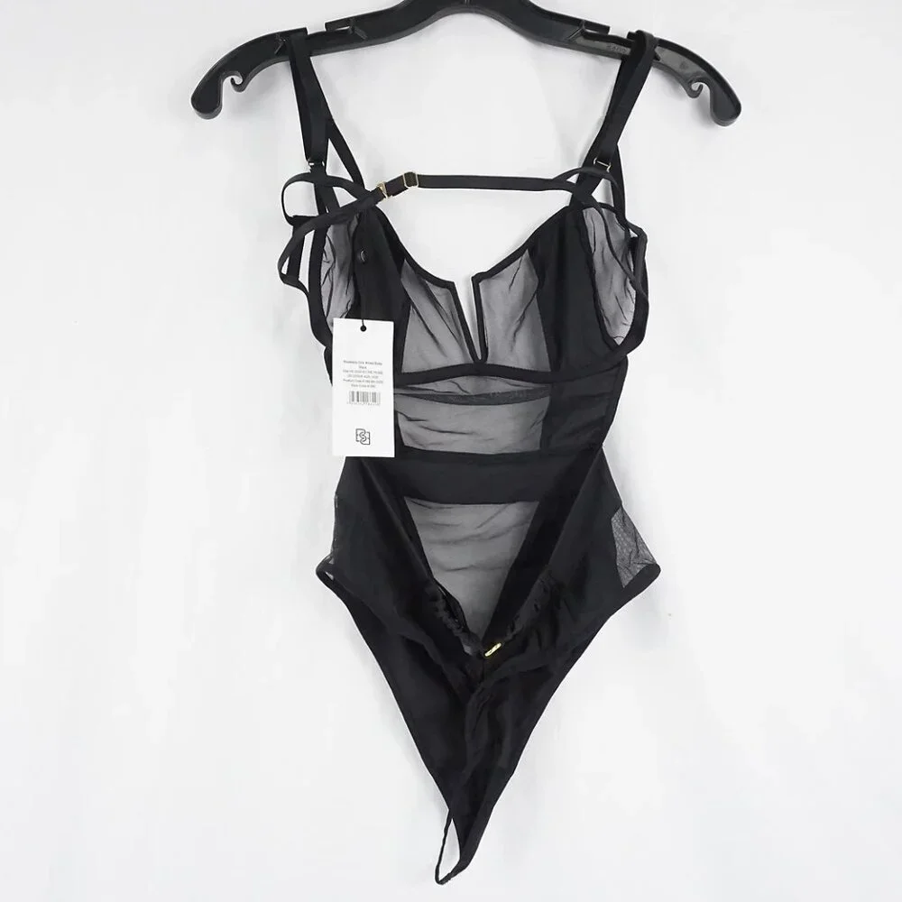 Bluebella Orla Wired Bodysuit Lingerie Romantic Sexy Lingerie in black